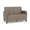 Lesro Siena Lounge Reception 2 Seat Tandem Seating No Center Arm, Black, MD Farro Upholstery SN2101 - alternate 1